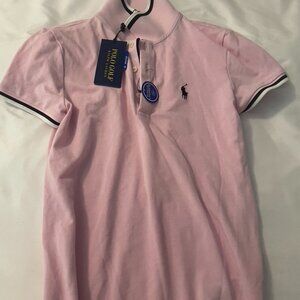 Ralph Lauren PInk and Blue Golf Shirt NWT.